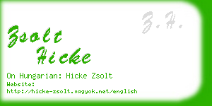 zsolt hicke business card